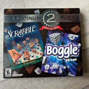 Infogrames Scrabble & Boggle Platinum 2-Pack Classic Word Game CD Rom Windows 95